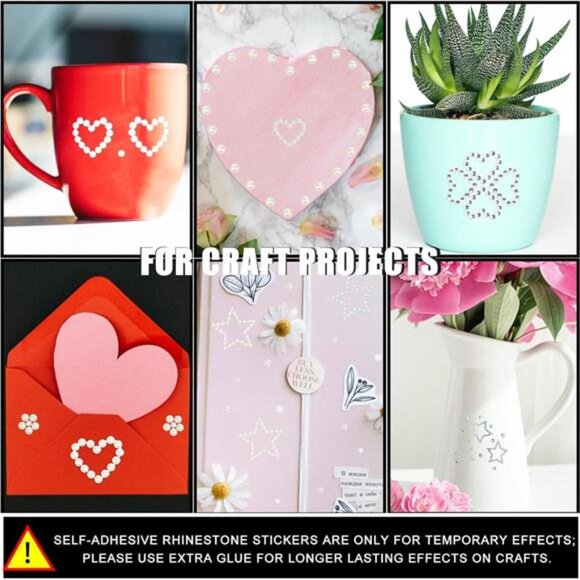 Hair Face Gems Jewels Pearls Self Adhesive Heart Star Pearls Rhinestone - Picture 5 of 5